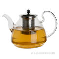 Ręcznie robiony czajniczek ze szkła borokrzemianowego do parzenia herbaty